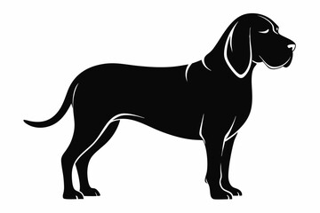 bloodhound sihouette black vector