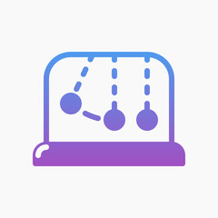 Design Illustration graphic of Newton Cradle icon with gradient style. Suitable for UI, mobile design, web design, etc.