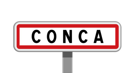 Panneau sur poteaux de Conca, Corse-du-Sud, Corse