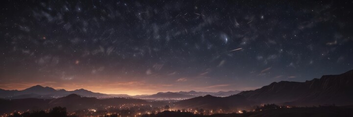 Midnight sky ablaze with countless stars, sparkling brilliance ,  constellation,  night photography