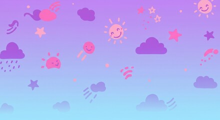 Pastel weather pattern background