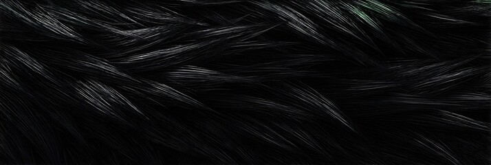 Obraz premium Ebony Elegance: Capturing the exquisite texture and luxurious depth of jet-black fur, perfect for adding a touch of sophisticated flair to any creative endeavor.