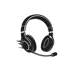Retro style headphones illustration