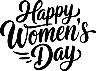 Happy Women's Day Calligraphy Design