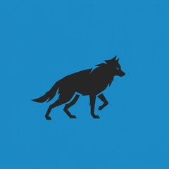 Fototapeta premium Silhouette wolf graphic design