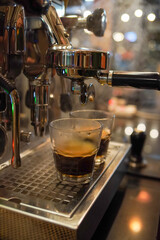 Espresso machine in cafe