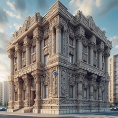 Obraz premium Rusticated with heavily rusticated stonework