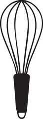 Baking Whisk Icon | Simple Silhouette Vector