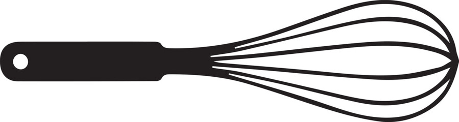 Obraz premium Baking Whisk Icon | Simple Silhouette Vector