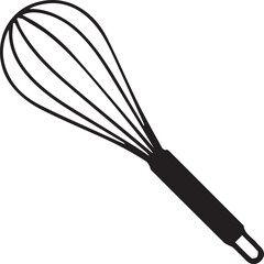 Baking Whisk Icon | Simple Silhouette Vector