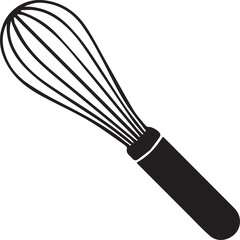 Baking Whisk Icon | Simple Silhouette Vector