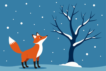 fox in the snow