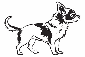 chihuahua sihouette black vector