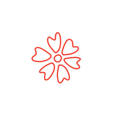 red flower doodle