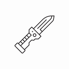 Combat knife military weapon icon vector sign