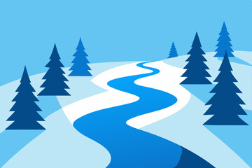 Obraz premium winter landscape with trees