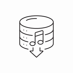 server music database storage icon vector sign