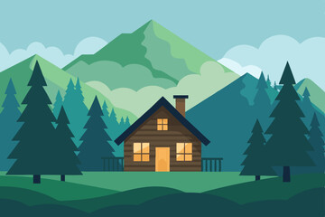 house in the mountains