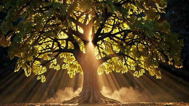 Sacred Light Beneath the Peepal Tree