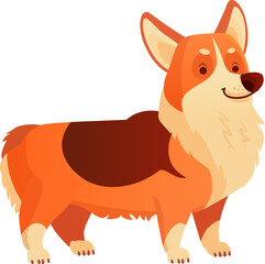 Welsh corgi displaying a joyful expression while standing proudly, embodying a charming and playful personality that captures the hearts of dog lovers everywhere