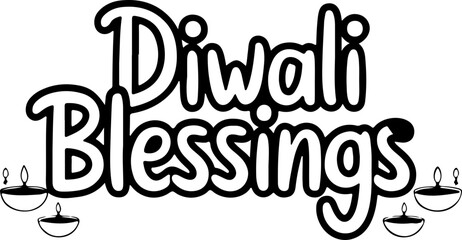 Diwali Blessings Festive Greeting Design