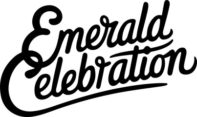 Emerald Celebration Handwritten Script Design