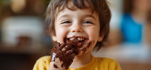 Pure joy , A child's delightful chocolate indulgence experience