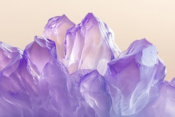 Fototapeta premium Close-up view of a cluster of translucent purple crystals.