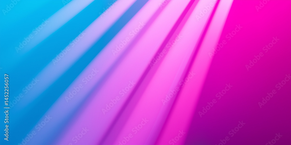 Poster abstract modern background with gradient blue and pink light rays and soft blurring effects for cont