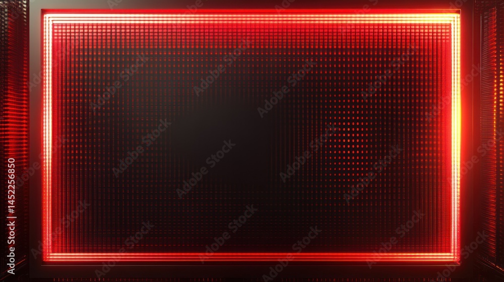 Poster abstract digital matrix data flow with empty frames, for mockup background wallpaper ai generated im