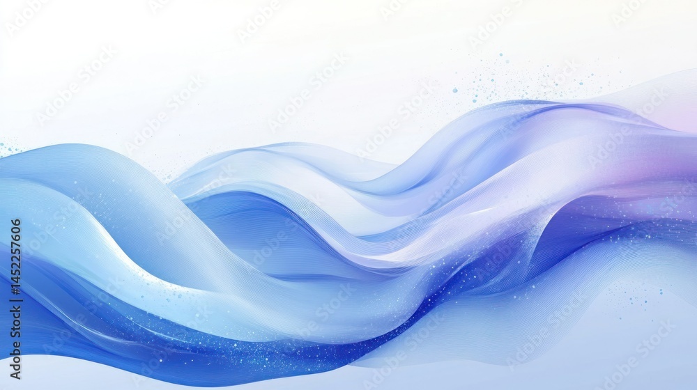 Poster abstract ocean wave motion with soft gradient background wallpaper ai generated image