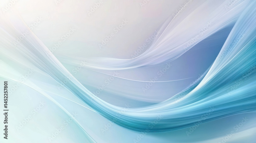 Poster abstract ocean wave motion with soft gradient background wallpaper ai generated image