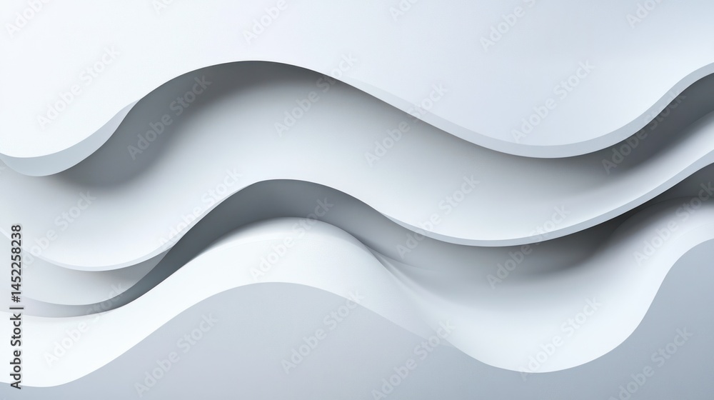 Poster abstract 3d paper cut layered design with subtle gradients background wallpaper ai generated image