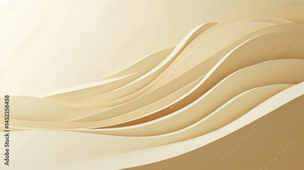 Poster abstract 3d paper cut layered design with subtle gradients background wallpaper ai generated image