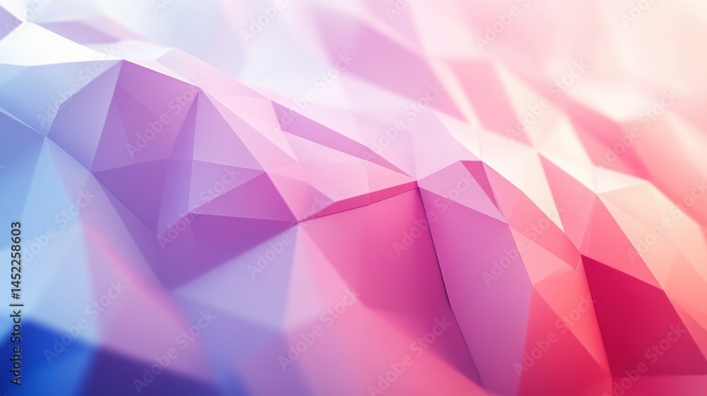 Aufkleber abstract 3d poly background with smooth gradient wallpaper ai generated image