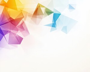 Obraz premium Colorful geometric shapes create a vibrant abstract background in soft hues during the day