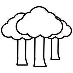 Forest icon on white background vector