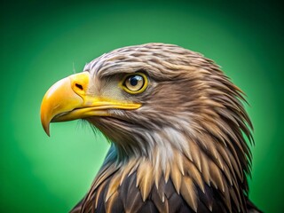 Naklejka premium Bird Head Turning, Multiple Angles, Green Screen Background, Wildlife Photography