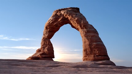 Majestic Sunset Arch Arches National Park with Utah.