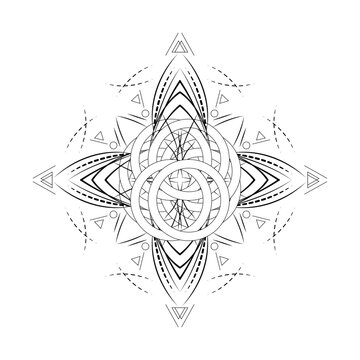 Abstract Sun and Moon Pattern - Tarot Cards that inspired art 