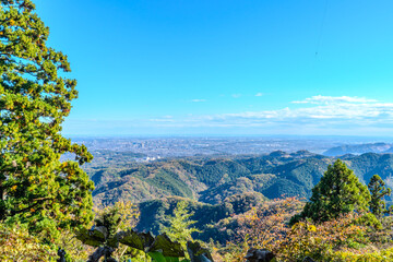 東京・高尾山 霞台展望台からのパノラマ風景（2024年11月撮影） 