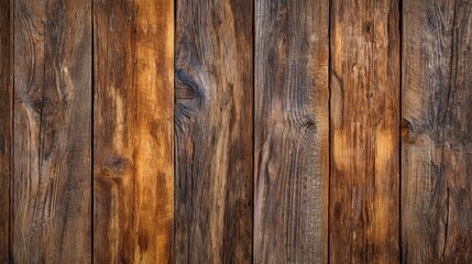 Obraz premium Rustic wooden planks background showcasing rich texture and warm tones