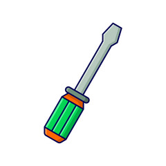 screwdriver vector icon illustration isolated on white background