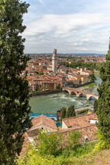 Italian architecture in the center of Verone city and italian architecture in Italy on 3th may 2025
