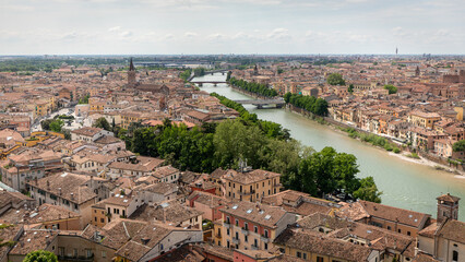 Italian architecture in the center of Verone city and italian architecture in Italy on 3th may 2025