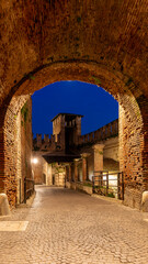 A night in the center of Verone city and italian architecture in Italy on 3th may 2025