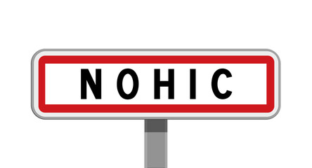 Panneau sur poteau de Nohic, Tarn-et-Garonne, Occitanie