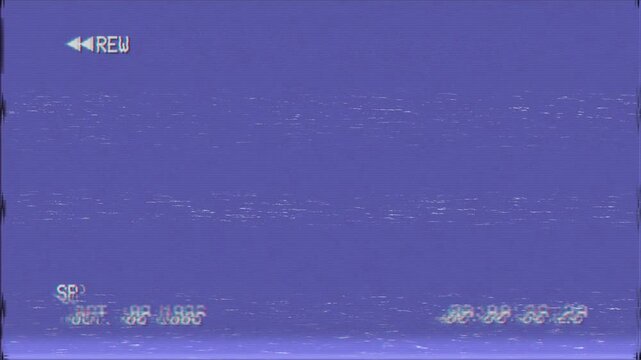 Clip of old VHS 16:9 blue screen tv