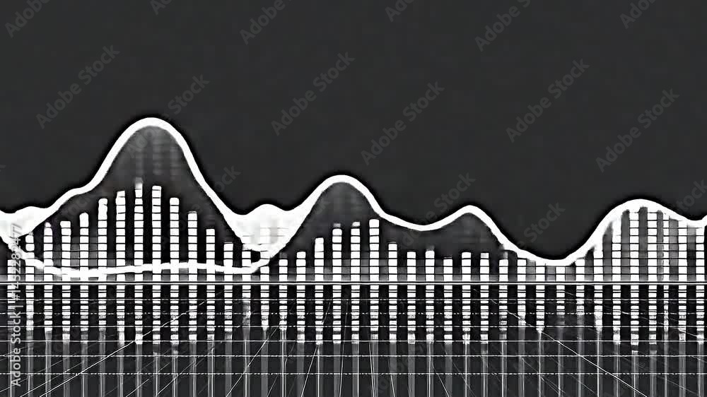 Fototapete graphical representation sound wave commonly used audio analys music production it series vertical b