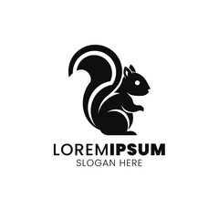 Elegant Squirrel Silhouette: A Symbol of Nature's Agility and Charm